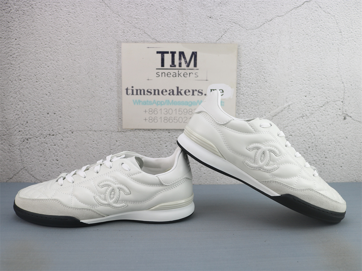 CHANEL 24a Low-Top German Army Trainers Casual Shoes White